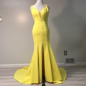 Yellow Sherri Hill Mermaid gown